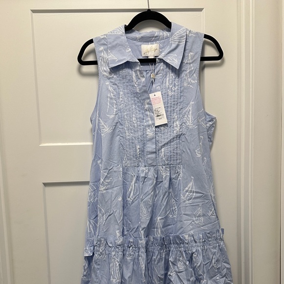 Lilly Pulitzer Dresses & Skirts - Lilly Pulitzer Light Blue Sailboat Tiered Sleeveless Dress